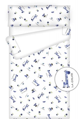 Prêt à dormir enfant zippé - GIRAFFE blanc