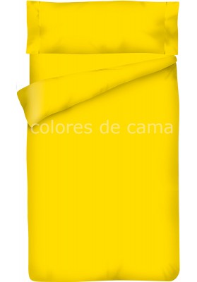 Housse de Couette Jaune Unie + Taie d’Oreiller