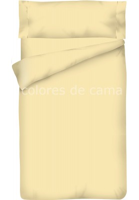 Housse de Couette Beige Unie + Taie d’Oreiller