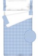 Prêt à Dormir Zippé et Extensible Coton – VICHY CARRÉ bleu clair