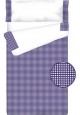 Prêt à Dormir Zippé et Extensible Coton – VICHY CARRÉ bleu foncé