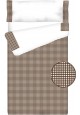 Prêt à Dormir Zippé et Extensible Coton – VICHY CARRÉ chocolat